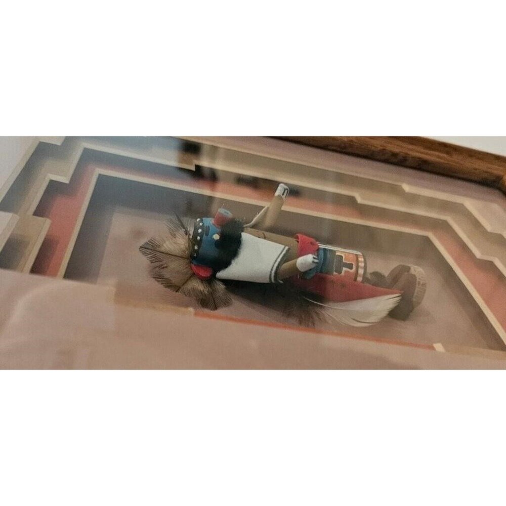 Ross & Cleo Wersonick Navajo Native American Sand Art Kachina Dolls Shadow Box - Picture 11 of 12